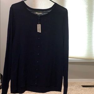 Navy blue cardigan new with tags. XL/Tall